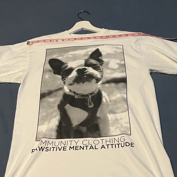 White and black dog tshirt size M - Picture 3 of 6